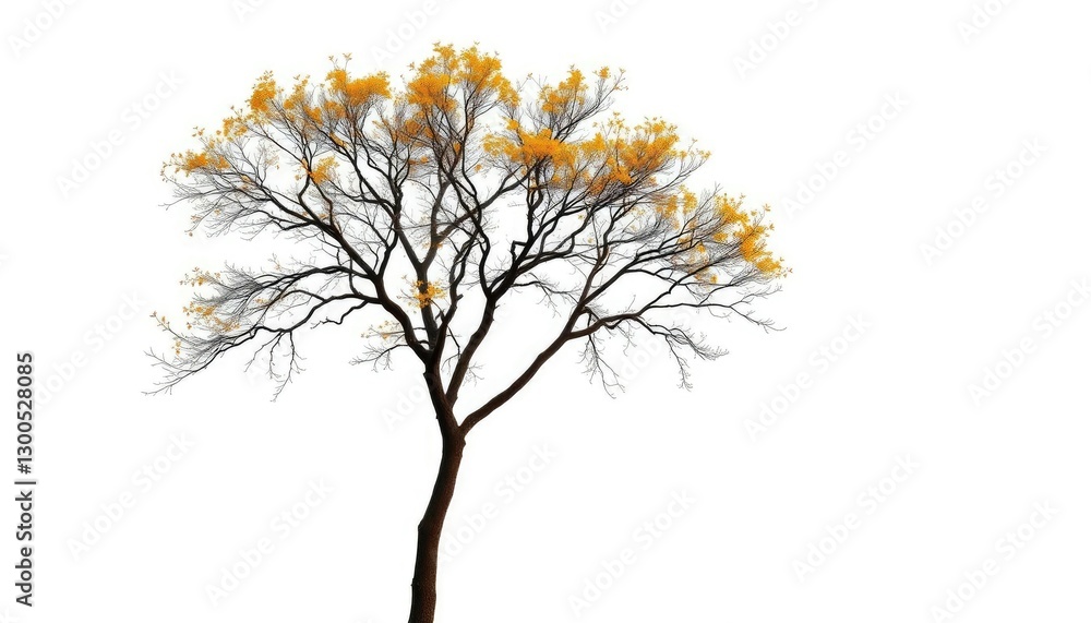 Lone deciduous tree, branches reaching skyward, stark white backdrop, picture, background Lone deciduous tree, branches reaching skyward, stark white backdrop, picture, background