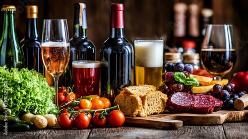 Delicious Food and Drink: A Gourmet Still Life