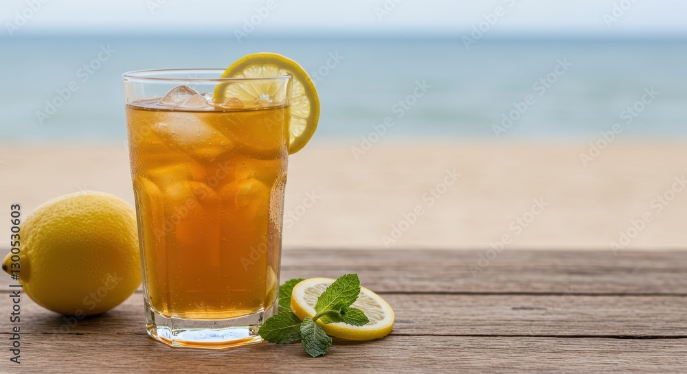 Refreshing Iced Tea by the Ocean: A Summer Delight Refreshing Iced Tea by the Ocean: A Summer Delight