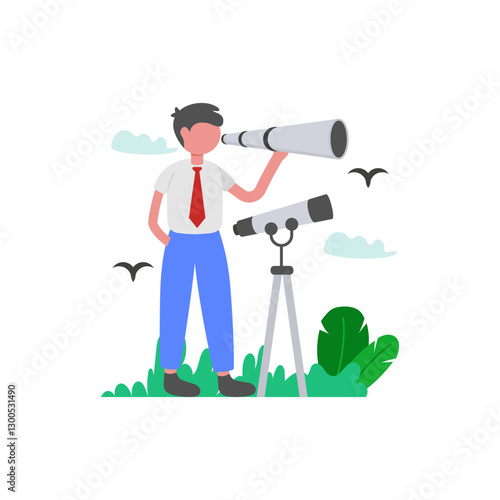 Leadership Vision Vector Illustration