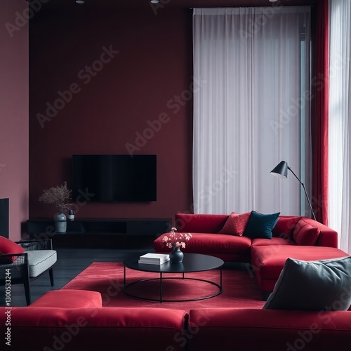 Modern design living room: minimalism and comfort