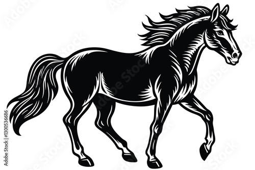 Horse silhouette vector illustration