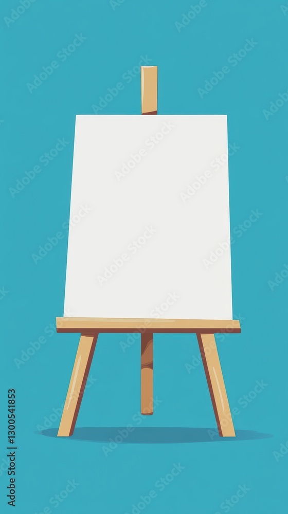 Blank Canvas on Easel for Creative Art and Design Inspiration Blank Canvas on Easel for Creative Art and Design Inspiration