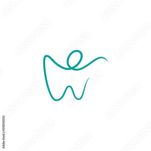 Dental logo with minimalist simple design style