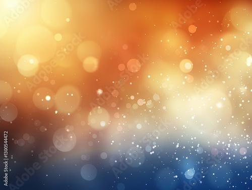 Abstract bright bokeh lights in orange and blue for wallpaper or background use