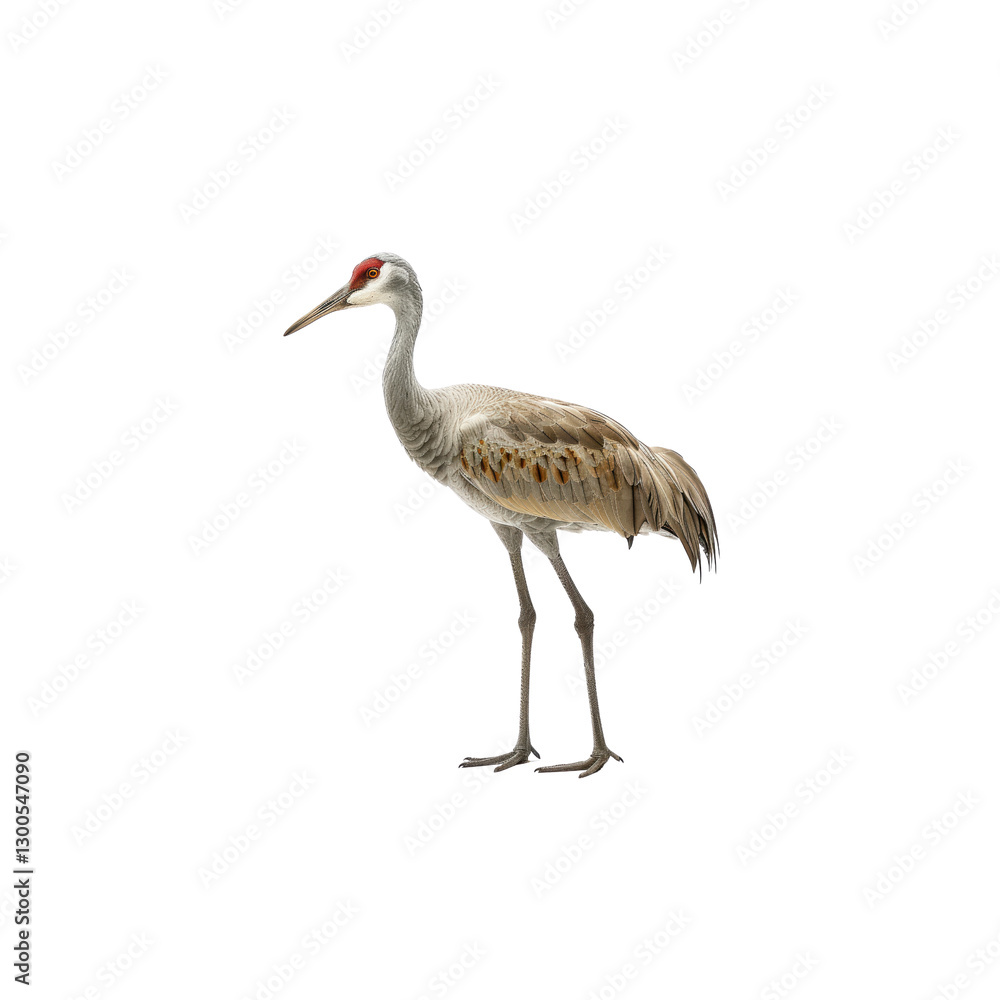 Elegant Sandhill Crane Standing Gracefully in Natural Habitat Elegant Sandhill Crane Standing Gracefully in Natural Habitat