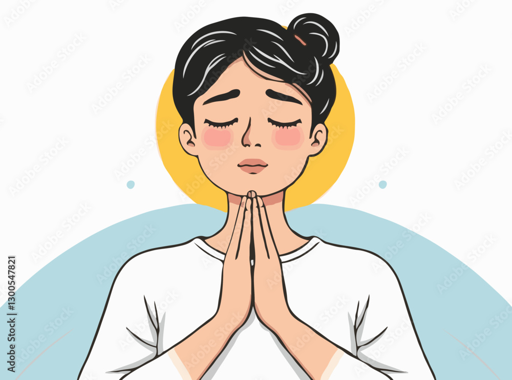 Mindful Breathing Exercise Graphic Illustration Mindful Breathing Exercise Graphic Illustration