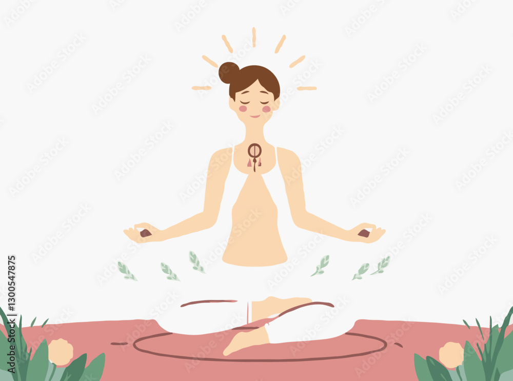 Mindful Breathing Exercise Graphic Illustration Mindful Breathing Exercise Graphic Illustration