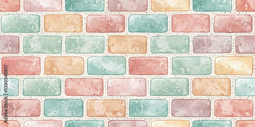 Obraz premium Abstract Brick Texture Nursery Backdrop Silhouette Photography - Modern Baby Room Decor