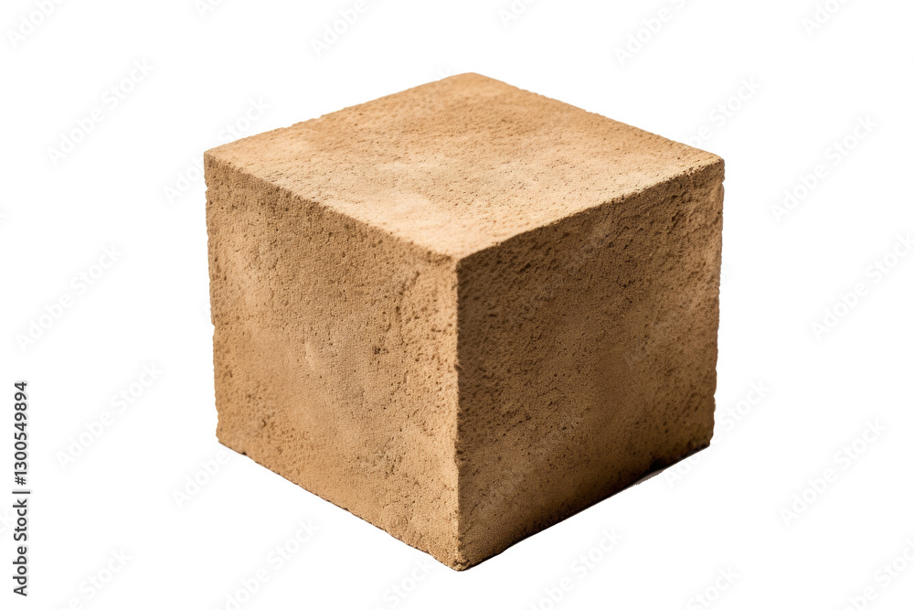 Ground shaped as a cube on transparent background Ground shaped as a cube on transparent background