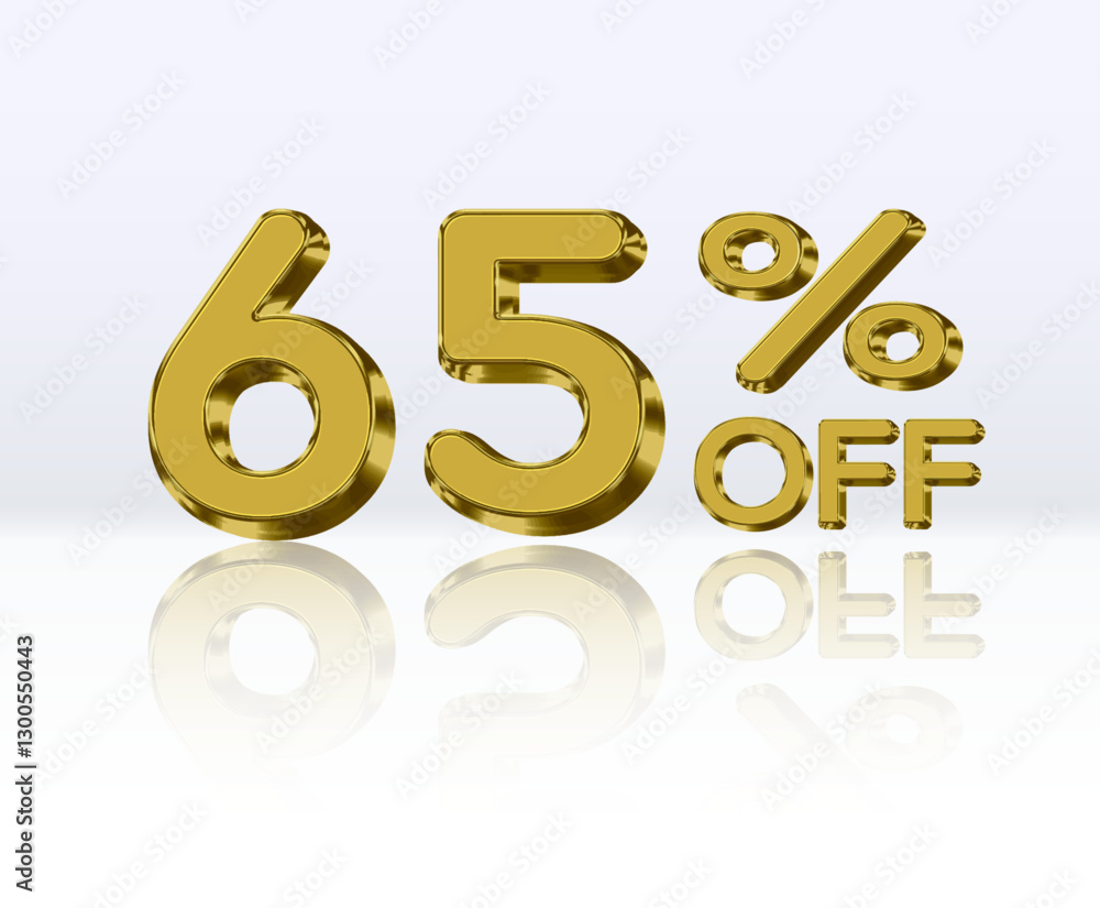 65% discount. golden 3d number. Special sale offer with 65% discount. Sale discount offer. 65% discount. golden 3d number. Special sale offer with 65% discount. Sale discount offer.