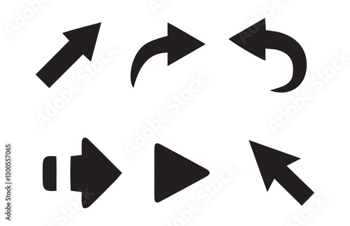 Free Download Set of black arrow icons. Arrow. Cursor. Arrow vector icon. Modern simple arrows. Vector file illustration eps 10 - GFXLoad