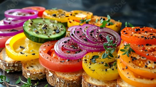 Vibrant Vegetable Toasts: A Rainbow of Flavors
