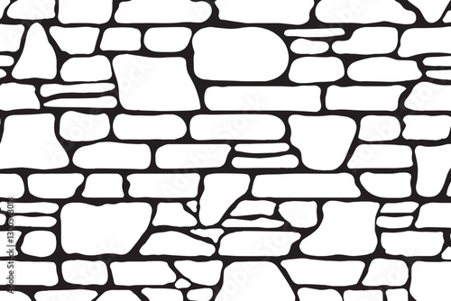 Stone wall texture vector illustration