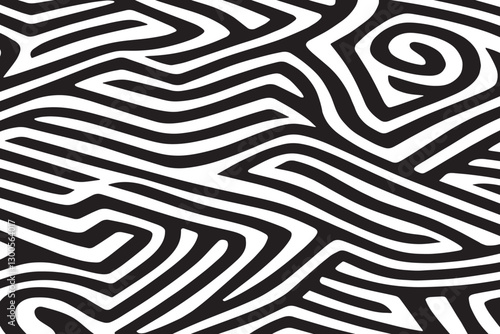 Abstract pattern with hand drawn print	