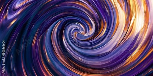 Purple Swirls Twist on Orange Background with Blue Hues. Yellow Sparks Shine Near White Patterns in Calm Abstract Art. Peaceful Designs Flow in Colorful Dynamic Scene with Gray Accents