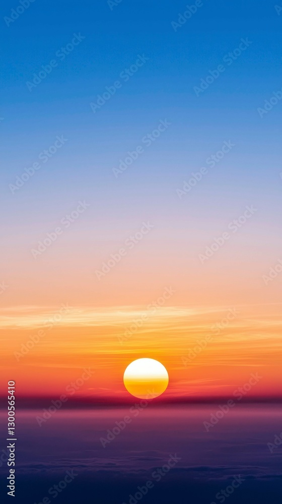 Golden Sun Rising Above the Horizon Splendor of Natural Beauty and Serene Skies Radiating Brilliance Golden Sun Rising Above the Horizon Splendor of Natural Beauty and Serene Skies Radiating Brilliance