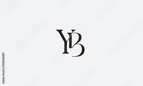 YB, BY, Y, B Abstract Letters Logo Monogram	