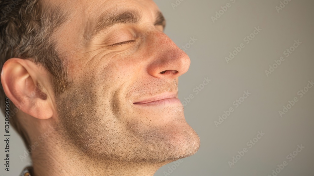 Obraz premium The image features a man with facial hair.