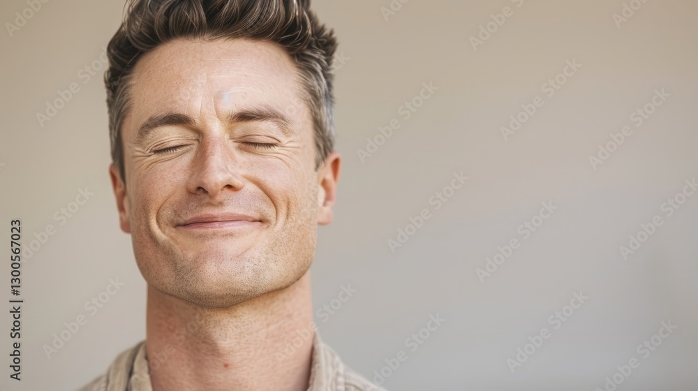 Fototapeta premium The image captures a smiling man.