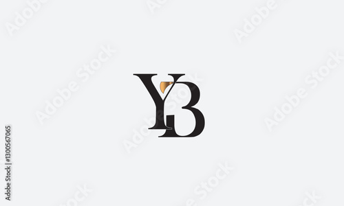 YB, BY, Y, B Abstract Letters Logo Monogram	