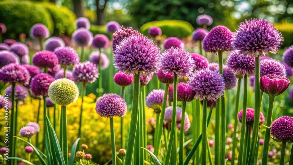 Rustic leeks and wild chives burst forth, celebrating Allium ampeloprasum's organic bounty. Rustic leeks and wild chives burst forth, celebrating Allium ampeloprasum's organic bounty.