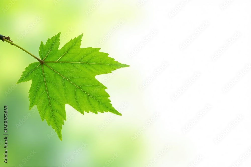Fresh green chestnut leaf on white background, tree leaves, foliage, autumn leaves Fresh green chestnut leaf on white background, tree leaves, foliage, autumn leaves