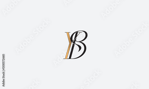 YB, BY, Y, B Abstract Letters Logo Monogram