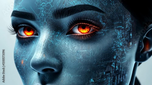 Digital Woman: A Futuristic Portrait of AI and Technology