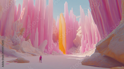 3D frosted glass graph representing financial growth, soft gradient light illuminating a clean, modern design focused on business progress and economic development