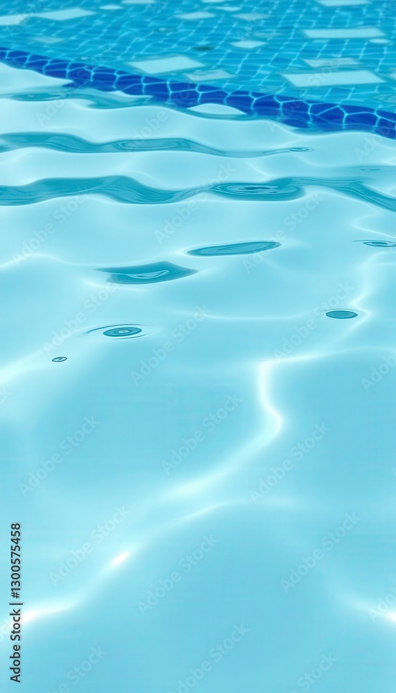 Fototapeta premium Tranquil Blue Water Reflection on Swimming Pool Surface
