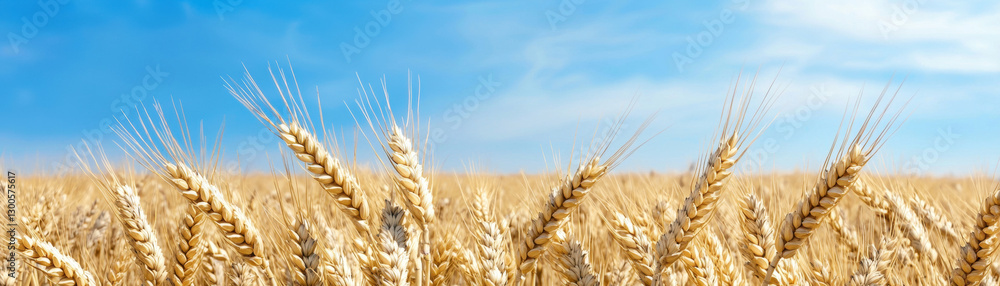 NDE Near Death Experience. Golden wheat field under a clear blue sky. NDE Near Death Experience. Golden wheat field under a clear blue sky.