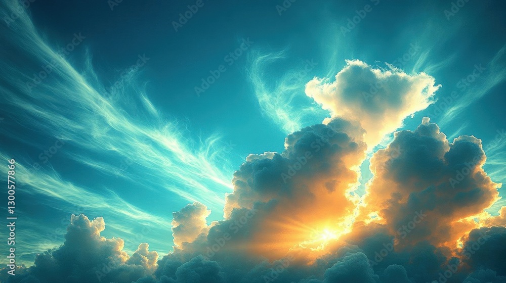 Dramatic Sunset Sky With Clouds Dramatic Sunset Sky With Clouds