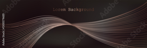 Abstract Music background. Big Data Particle Flow Visualisation. Science infographic futuristic illustration. Sound wave. Sound visualization.Premium background design with mocha mousse sound wave