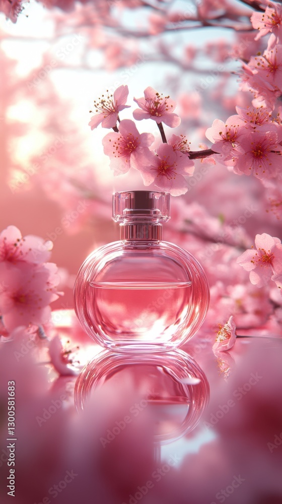 Fragrant essence captured in a pink sanctuary surrounded by a swirling tornado of sakura blossoms at the peak of springtime beauty Fragrant essence captured in a pink sanctuary surrounded by a swirling tornado of sakura blossoms at the peak of springtime beauty