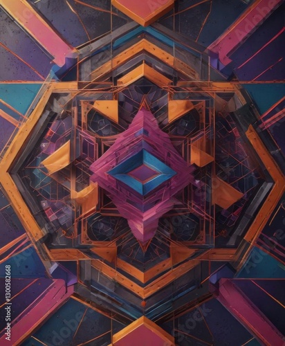Geometric patterns with colorful shapes, textures and lines ,  design,  modern,  abstract