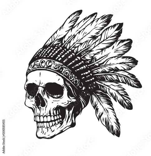 mshadowsss_55856_Drawing_of_an_Indian_Chiefs_Skull_with_a_Feath_ab992a98-09c7-43e7-b001-02d6493fccc4.eps