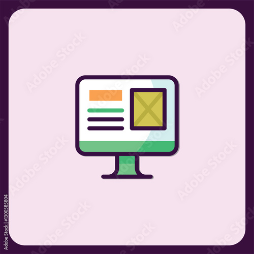 Online Package Tracking System Icon Illustration