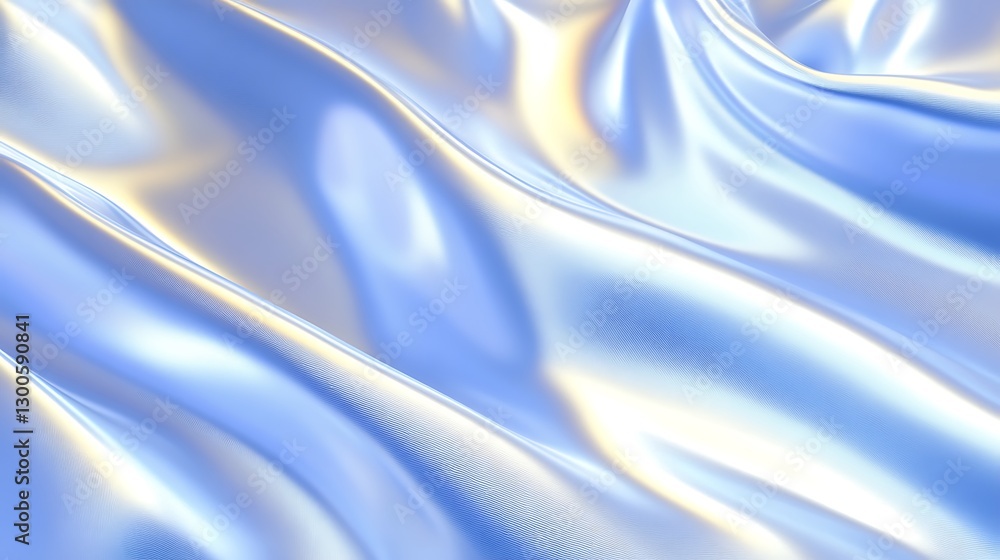 Obraz premium Iridescent silk fabric ripples, soft lighting, ethereal and elegant