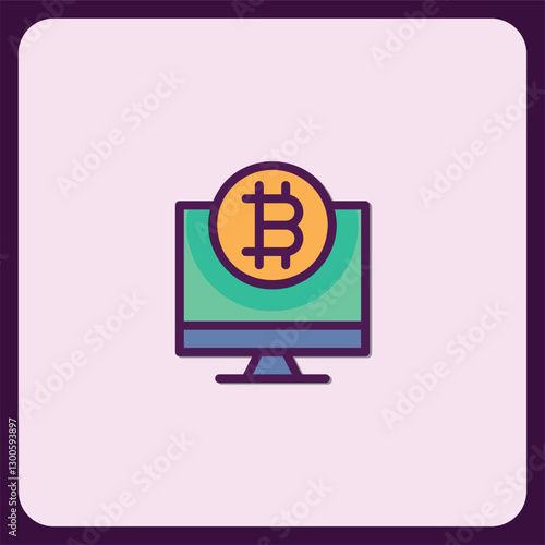 Bitcoin Cryptocurrency on Computer Screen Digital Finance