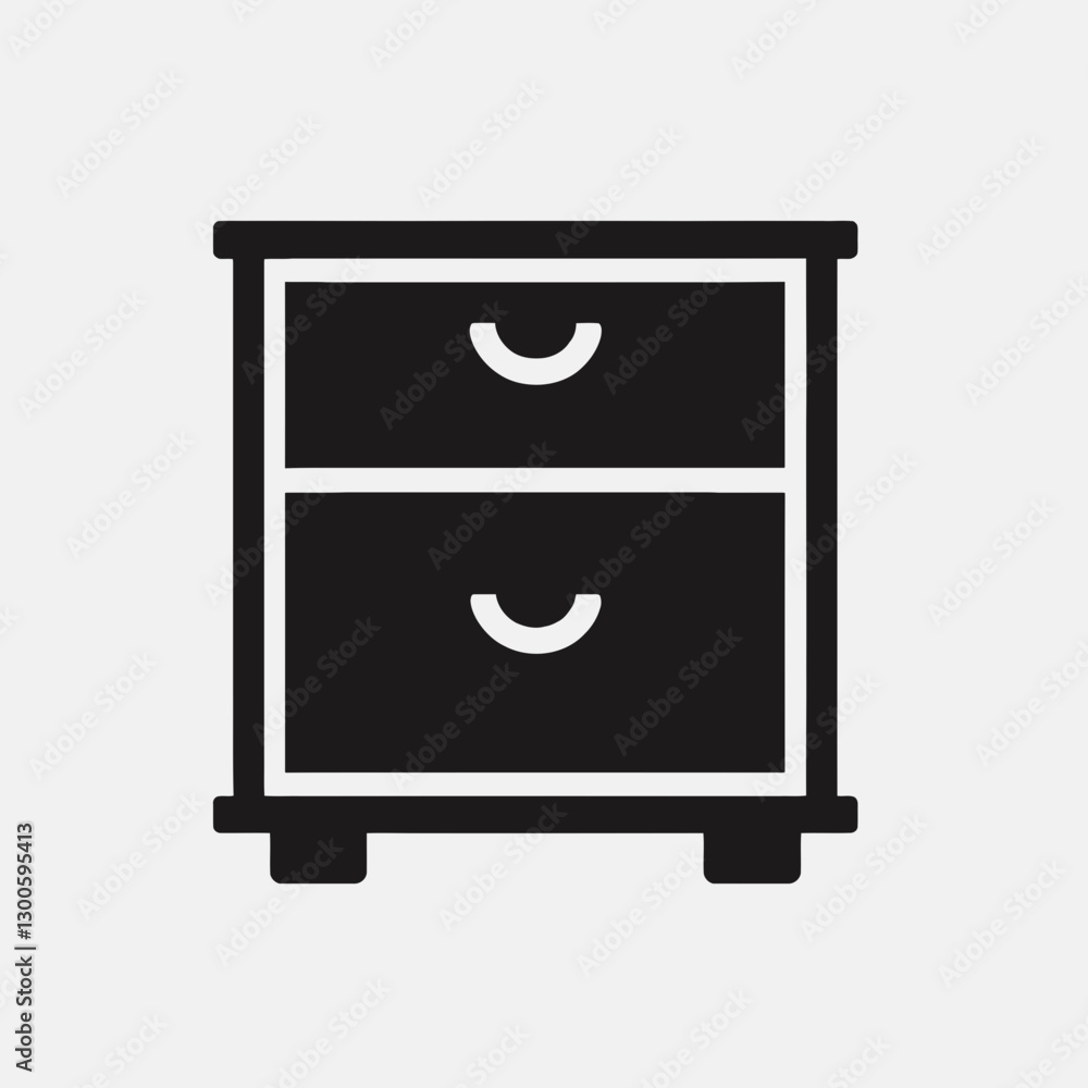 very simple flat and single minimalist Drawer Silhouette in black on a white background very simple flat and single minimalist Drawer Silhouette in black on a white background