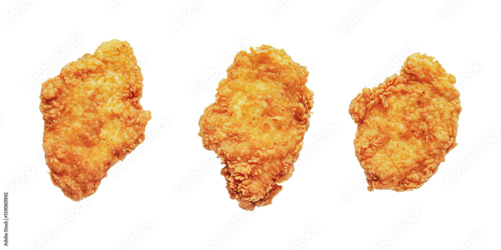 Crispy fried chicken pieces ideal for family gatherings or special occasions in a casual dining setup, cut out Crispy fried chicken pieces ideal for family gatherings or special occasions in a casual dining setup, cut out