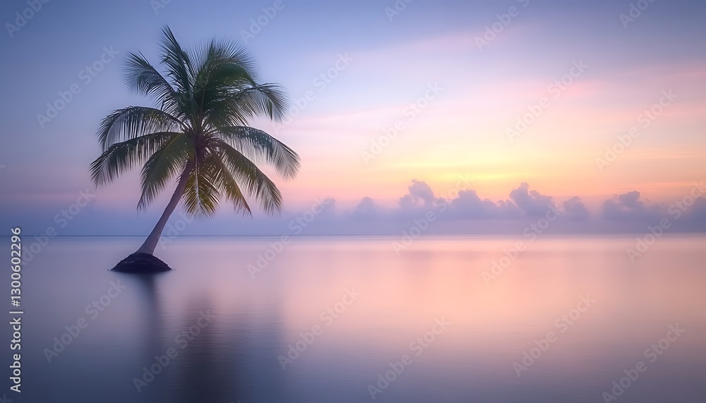 Lone Palm Sunset Seascape (1) Lone Palm Sunset Seascape (1)