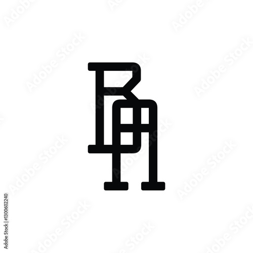 BA monogram logo design letter text name symbol monochrome logotype alphabet character simple logo