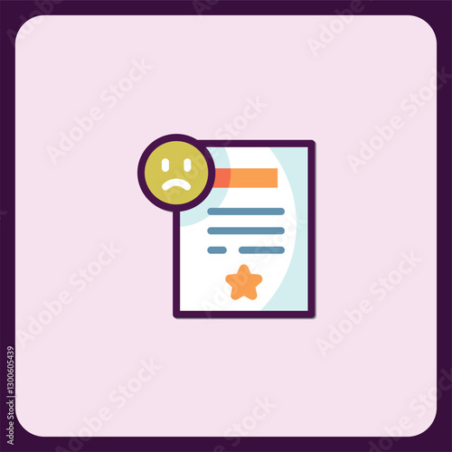 Unhappy with Certificate Result, Poor Performance Review Feedback Icon