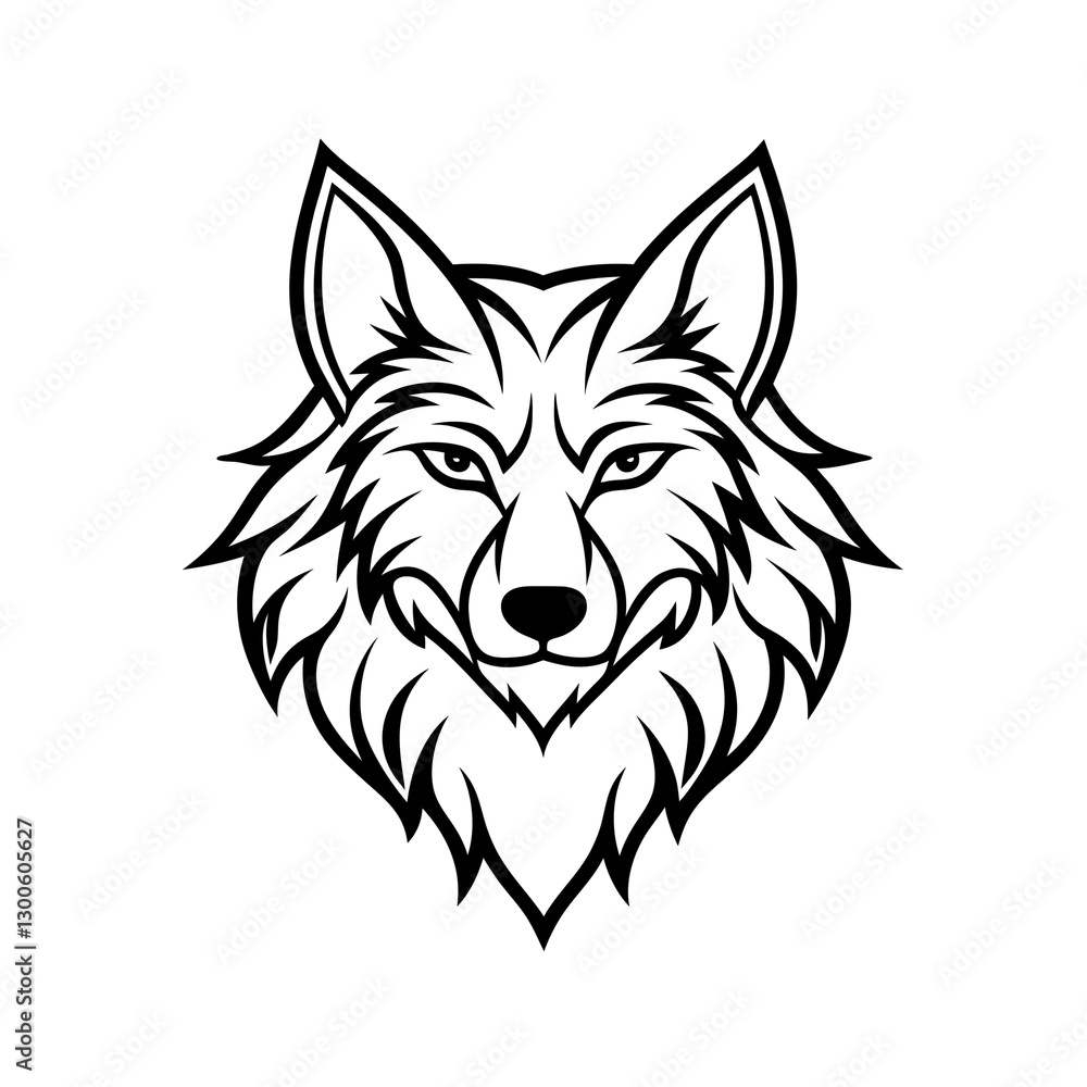 set of wolf head icons of silhouette black illustration isolated on a transparent background set of wolf head icons of silhouette black illustration isolated on a transparent background