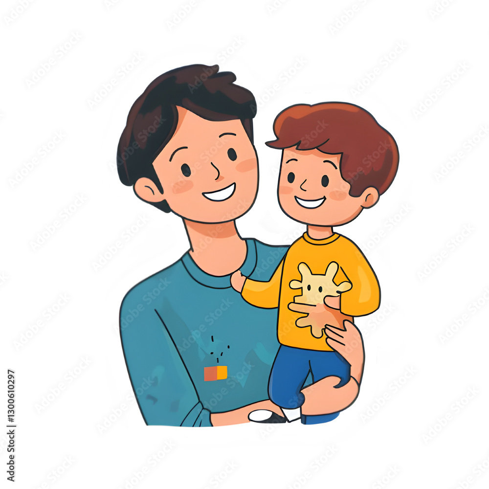 Smiling parent and child in a warm embrace, representing neurodiversity and inclusion Smiling parent and child in a warm embrace, representing neurodiversity and inclusion