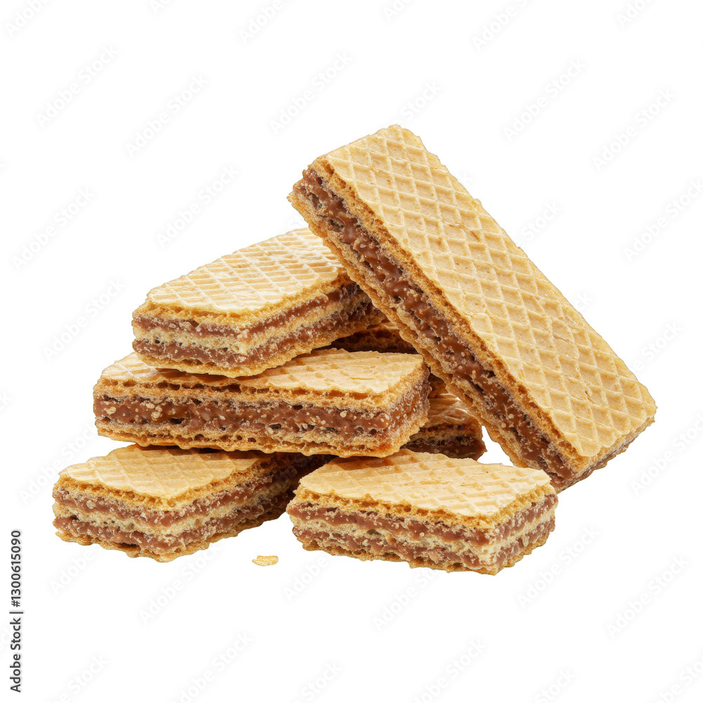 Sweet broken wafer isolated on transparent background Sweet broken wafer isolated on transparent background