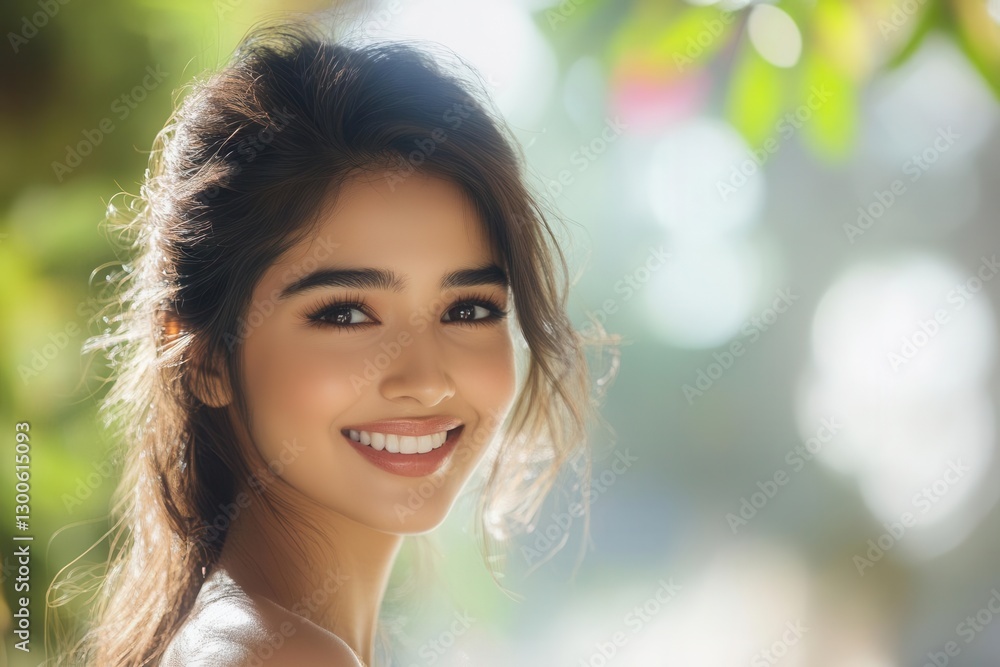 a radiant young indian woman with natural makeup warm genuine smile soft studio lighting professional headshot style smooth gradient background 8k detail a radiant young indian woman with natural makeup warm genuine smile soft studio lighting professional headshot style smooth gradient background 8k detail
