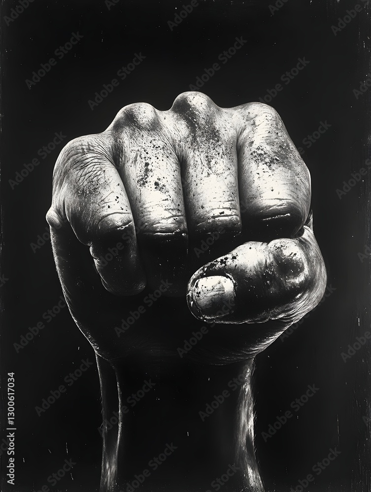 Obraz premium Fist in the air, symbolic